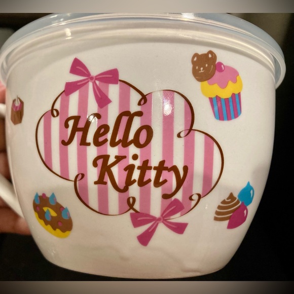 SOLD ‼️ Hello Kitty ceramic ramen microwave soup mug bowl Sanrio collectible - Picture 2 of 7